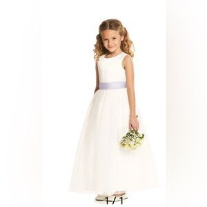 Dressy Girl Flower Girl Dress with Lavender Sash 4060N Moondance